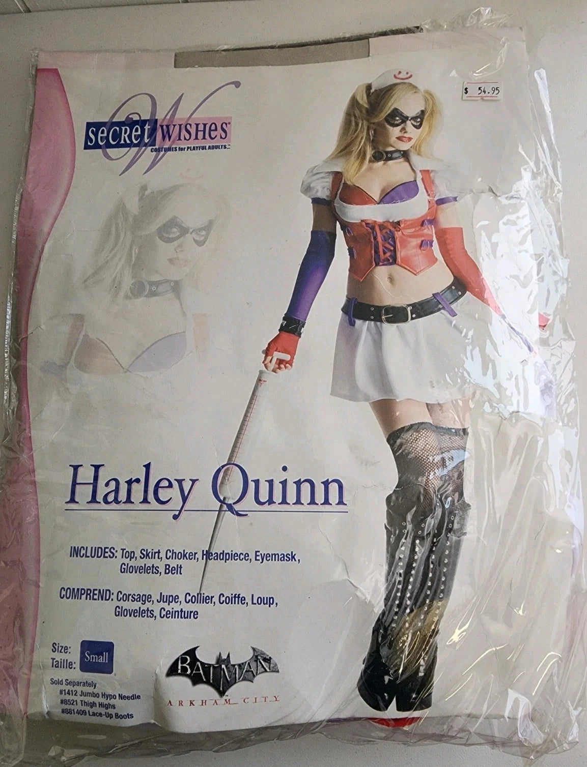 Batman Arkham CityHarley Quinn Adult Women's Costume Small B2413&nbsp;