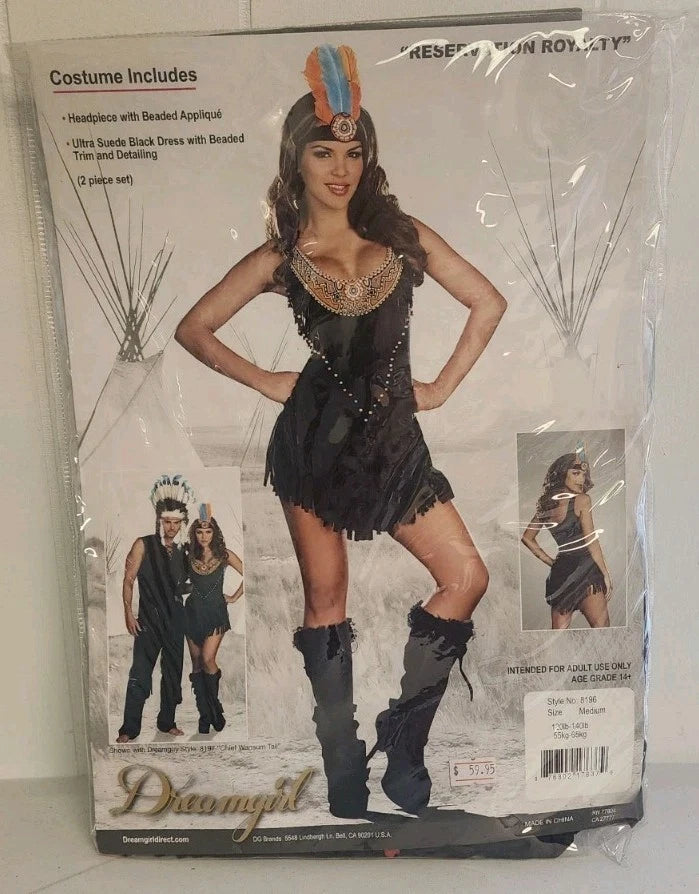 Womens Dreamgirl “Reservation Royalty” Costume Medium (120-140lbs) B0044