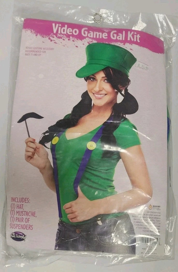 Video Game Gal Kit Adult Womens Costume Accessory Green
