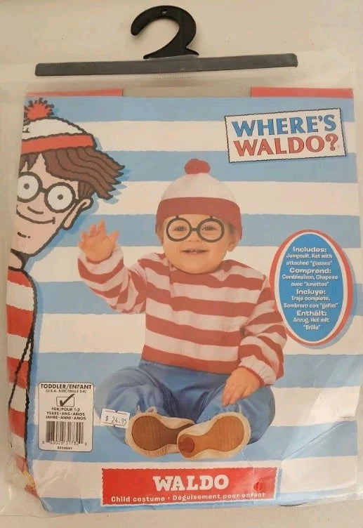 Wheres Waldo Toddler Child Costume