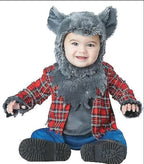 Wittle Werewolf Toddler Costume Wolf Grey Halloween California 18-24mo.