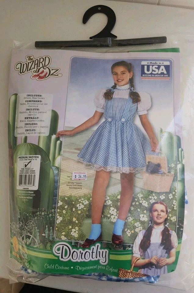 Rubie’s Wizard of Oz Dorothy Girls Costume Childs Medium (8-10) B2642