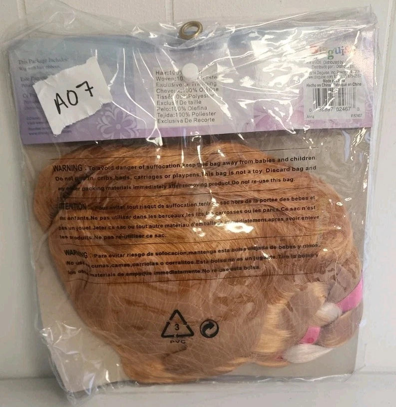 Disney Frozen Anna Child Wig Girls Princess Disguise A07