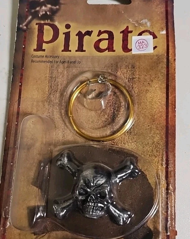 Disney Store Jack Sparrow Pirate Hat/Hair/20" Sword/Eye patch/Earring/Telescope