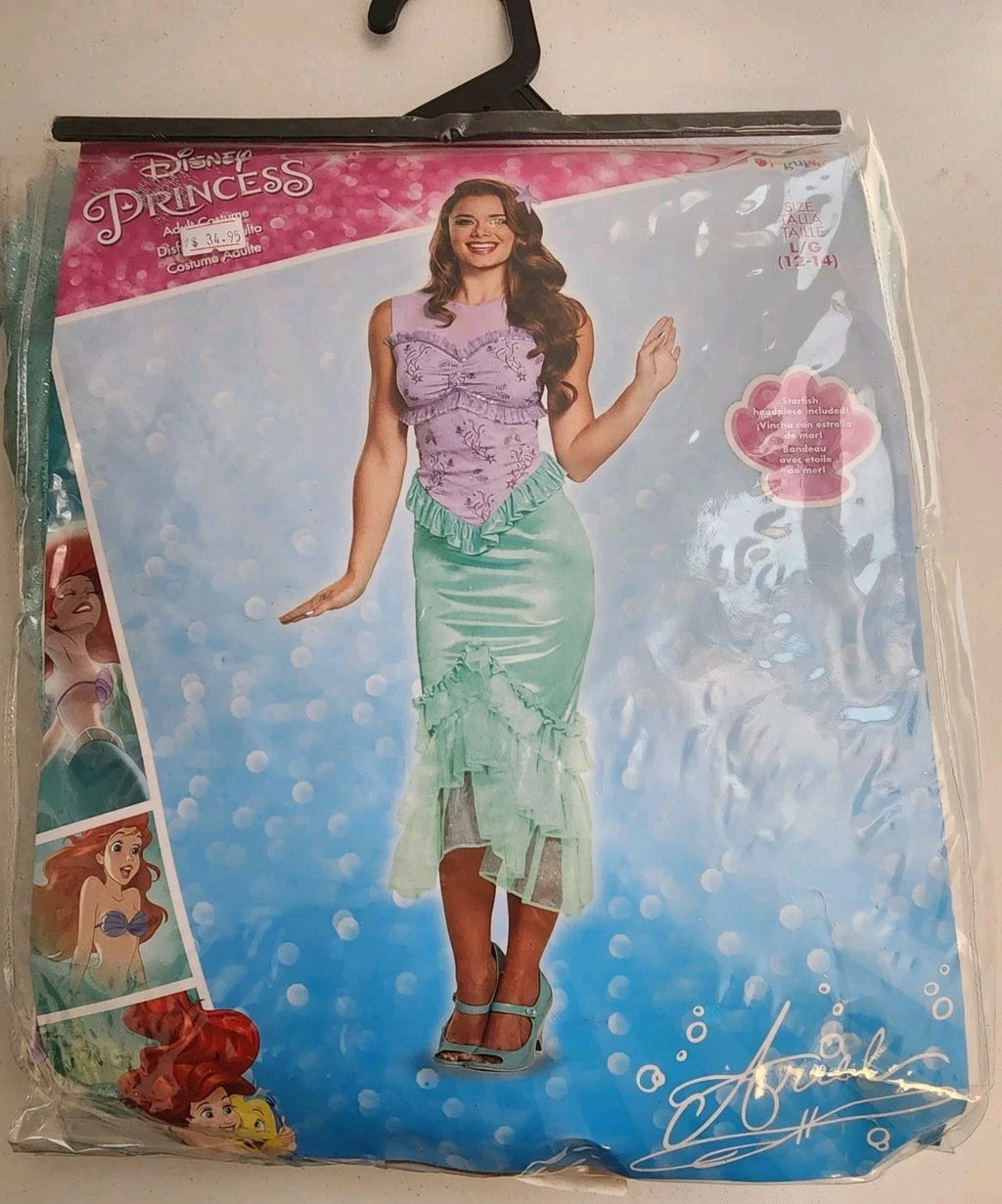 Disney Princess Ariel Adult Womens Costume Large 12-14 B2422
