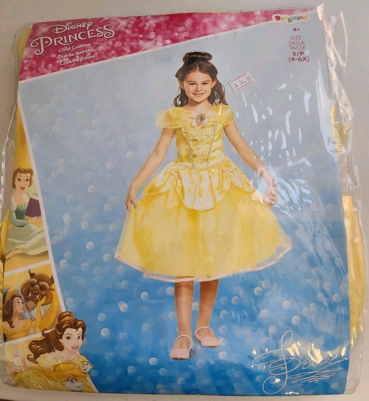Disney Princess Belle Beluxe Girls Costume Small 4-6x B2741
