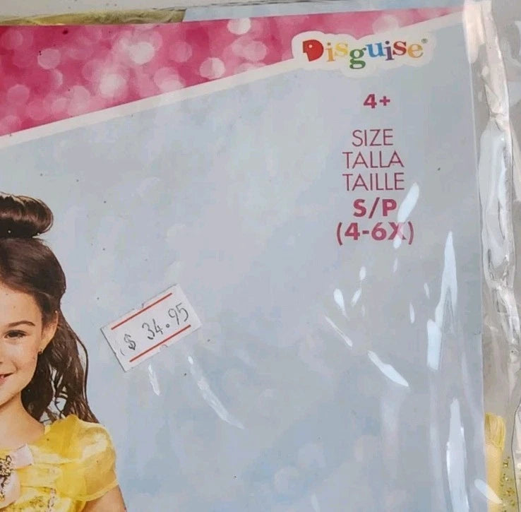 Disney Princess Belle Beluxe Girls Costume Small 4-6x B2741