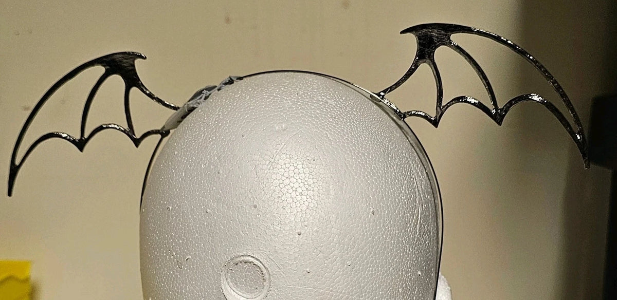 Red Bat/Silver Ears Bat Wing Headband, Halloween Bat Bats Headpiece Hair V180