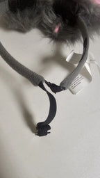 Pink/Grey Bunny Ears Headband Bendable Posable Rabbit Costume Accessory V181