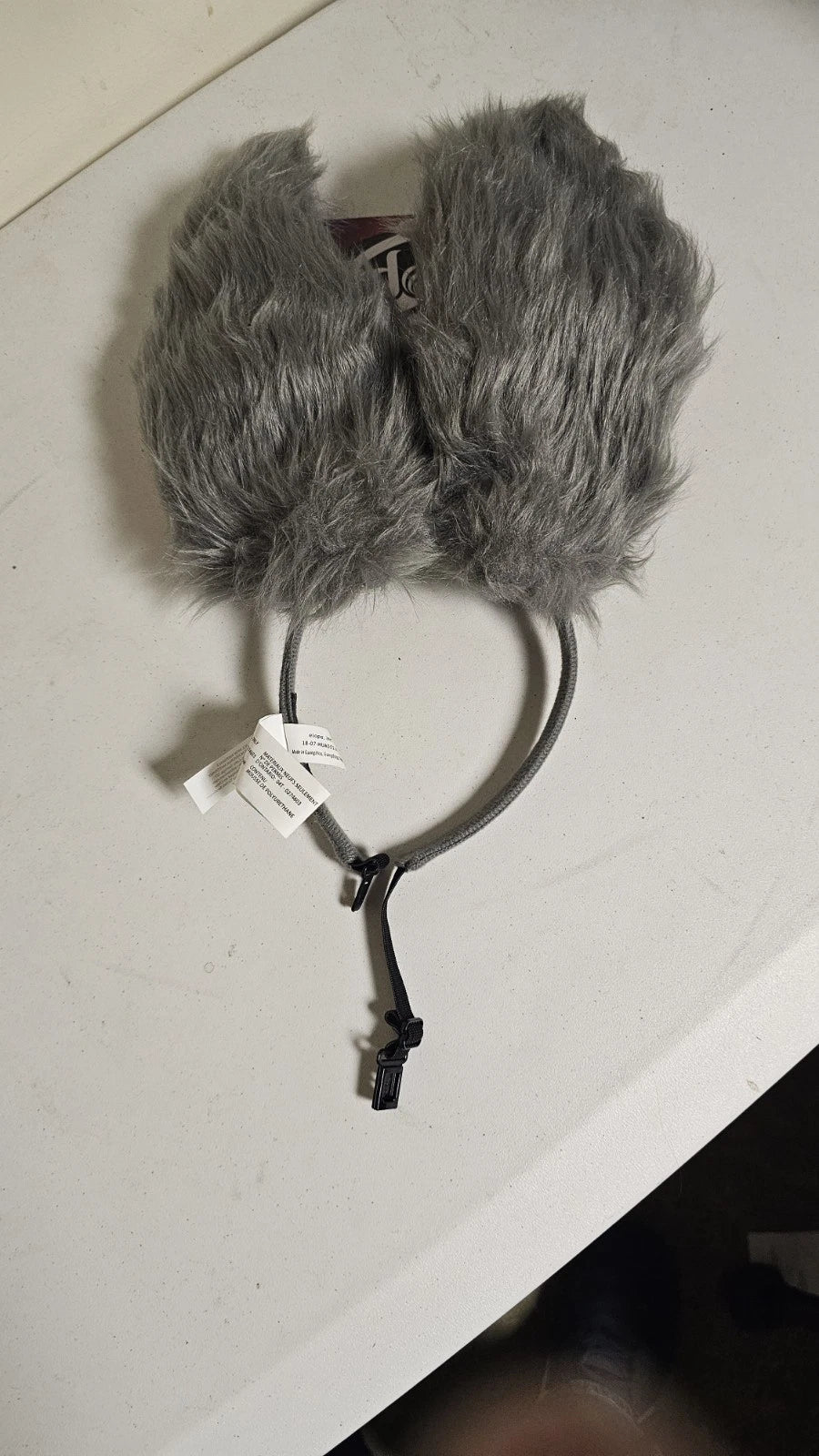 Pink/Grey Bunny Ears Headband Bendable Posable Rabbit Costume Accessory V181