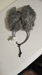 Pink/Grey Bunny Ears Headband Bendable Posable Rabbit Costume Accessory V181
