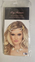 Mermaid Fake Pearl Starfish Cosplay Costume Accessory Headband. V155