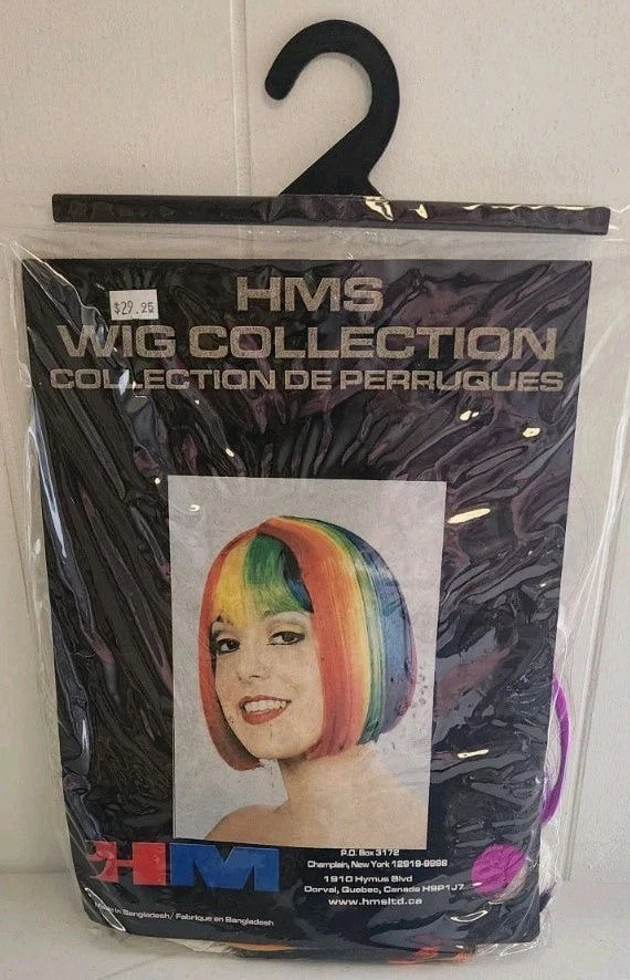 HMS Wig Collection Rainbow Bob Wig Adult Women's B0238