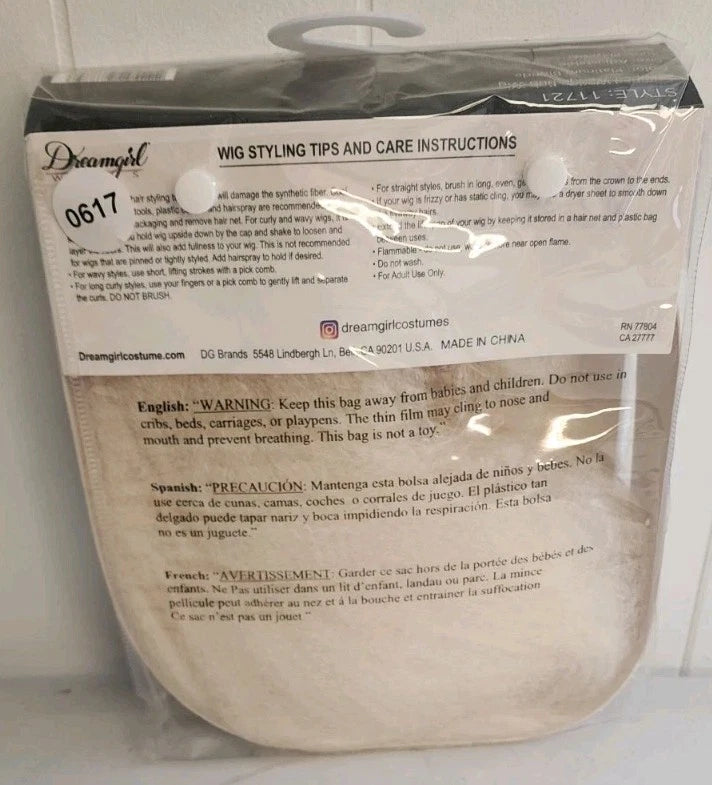 Crimped Wedge Bob Wig B0617