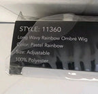 Long Wavy Rainbow Ombre Wig Adult Costume Accessory B2330