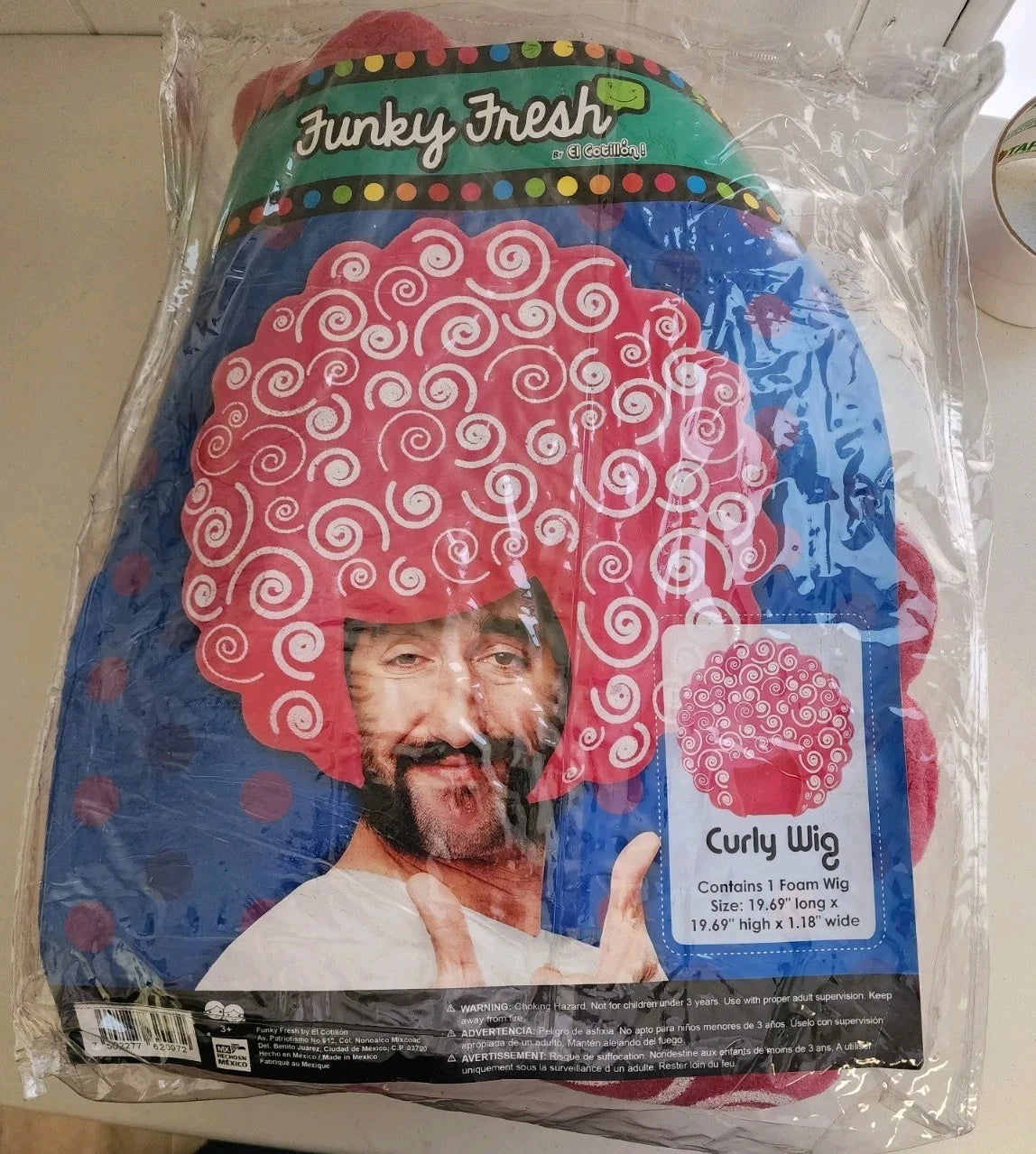 Funky Fresh Curly Foam Wig Unisex B2885