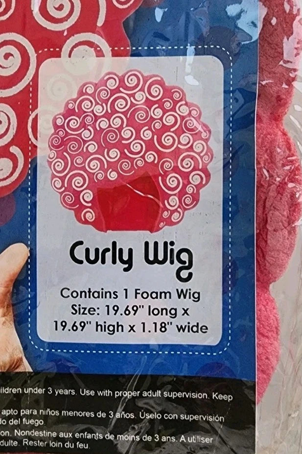 Funky Fresh Curly Foam Wig Unisex B2885