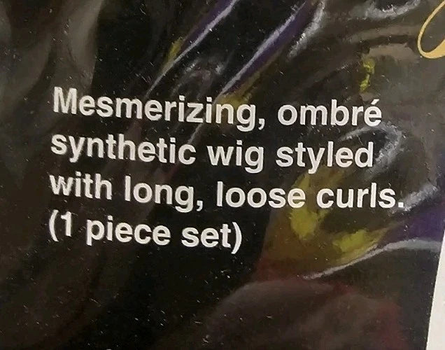 Long Wavy Silver-Blue Wig Ombre