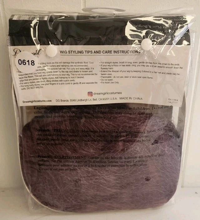Dreamgirl Long Wavy Wig Light Plum and Burgandy B0618