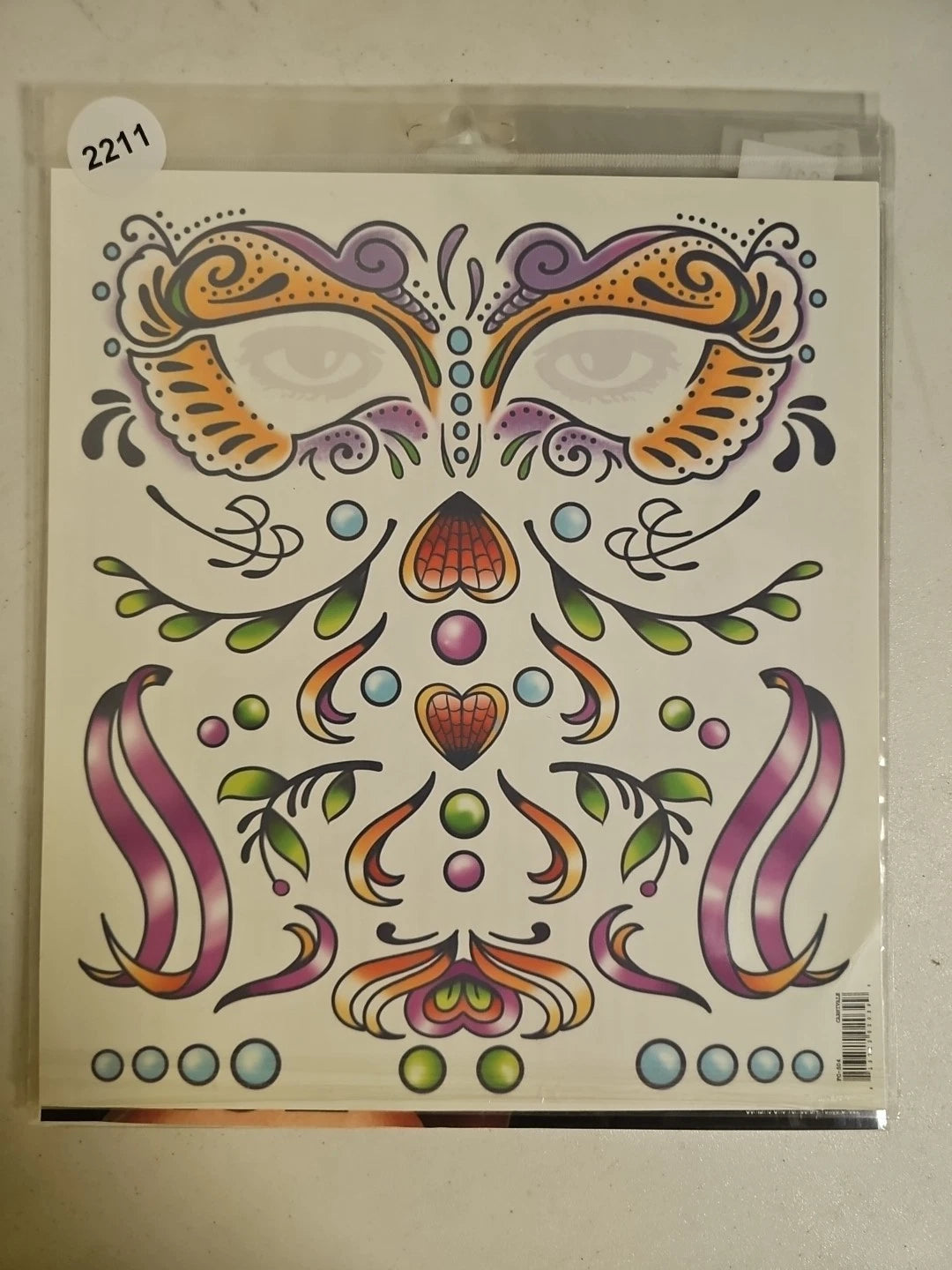 Temporary Tattoo FX carnival Face Mardi Gras
