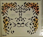 FX Cheetah Face Big Cat Temporary Face Tattoo