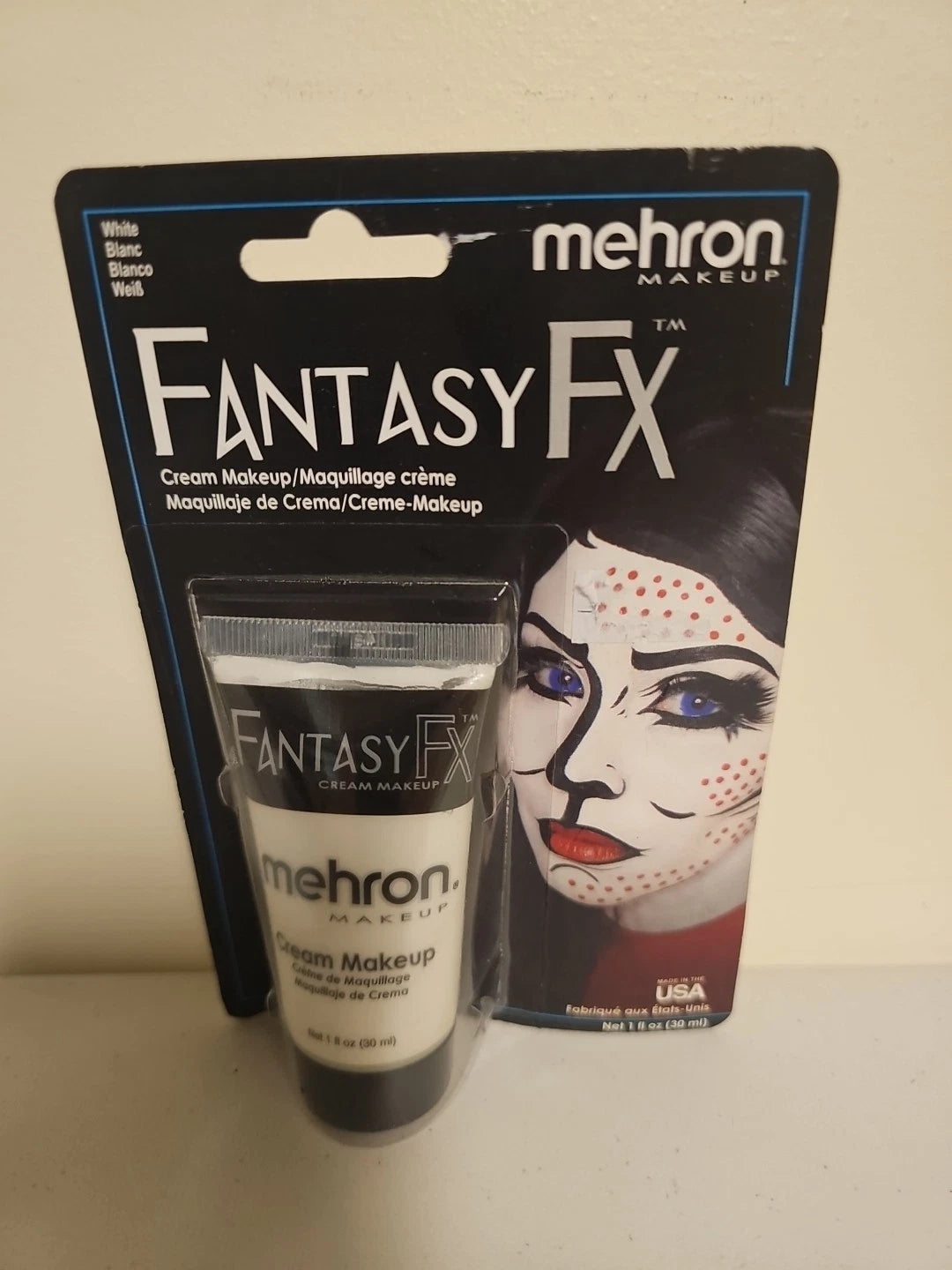 Mehron Fantasy FX makeup water based cream face paint theater costume White V936