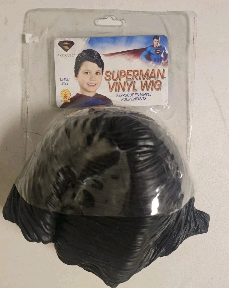 Childs Superman Hair Vinyl Wig Superhero Costume Accessory V154