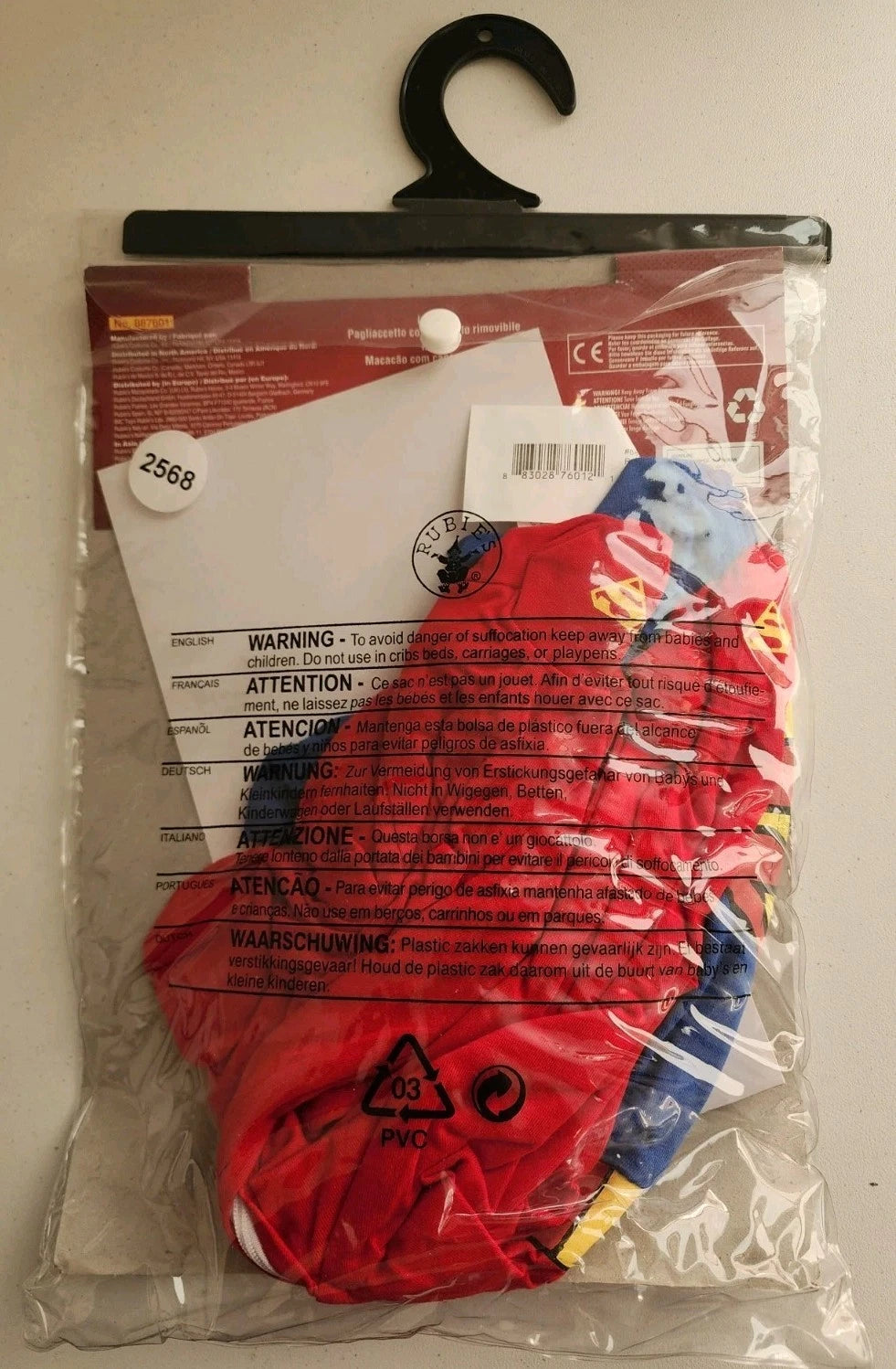 Superman Infant Costume 0-6 Months B2568