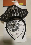 Bauer Pacific Imports Pirate Hat Headband & Eye Patch Skull & Crossbones V857