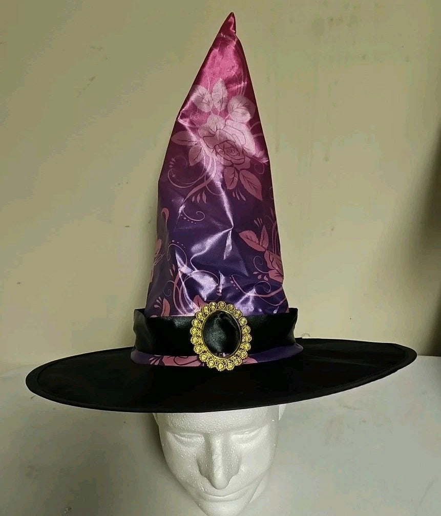 Black/Purple Whimsical Halloween Costume Accessory Witch Hat V164