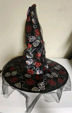 Day Of The Dead Halloween Costume Accessory Witch Hat V162