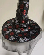Day Of The Dead Halloween Costume Accessory Witch Hat V162