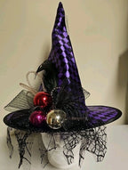 Bauer Black/Purple Elegant Halloween Costume Witch Hat Whimsical V166