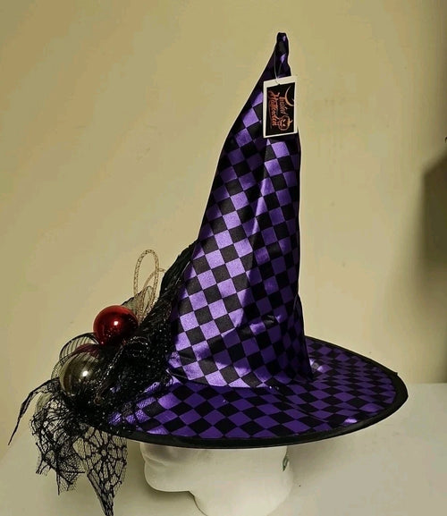 Bauer Black/Purple Elegant Halloween Costume Witch Hat Whimsical V166
