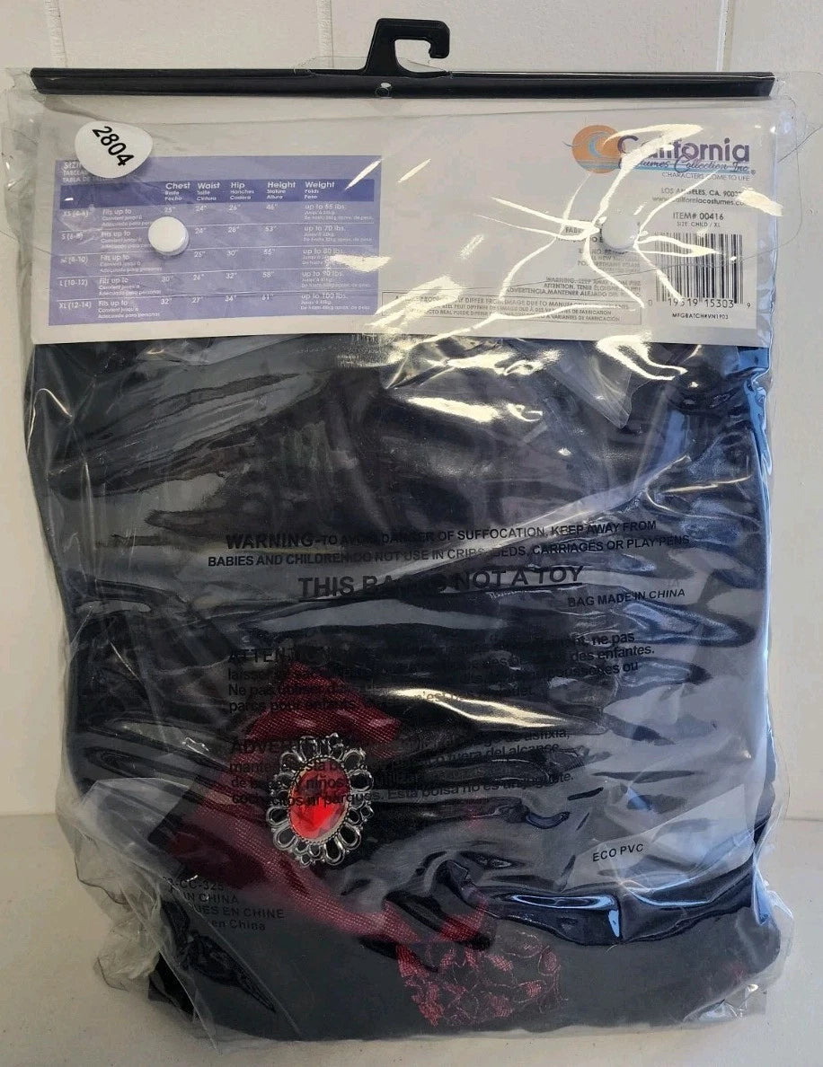 Gothic Vampiress Childs Costume Girls Large (12-14) B2804