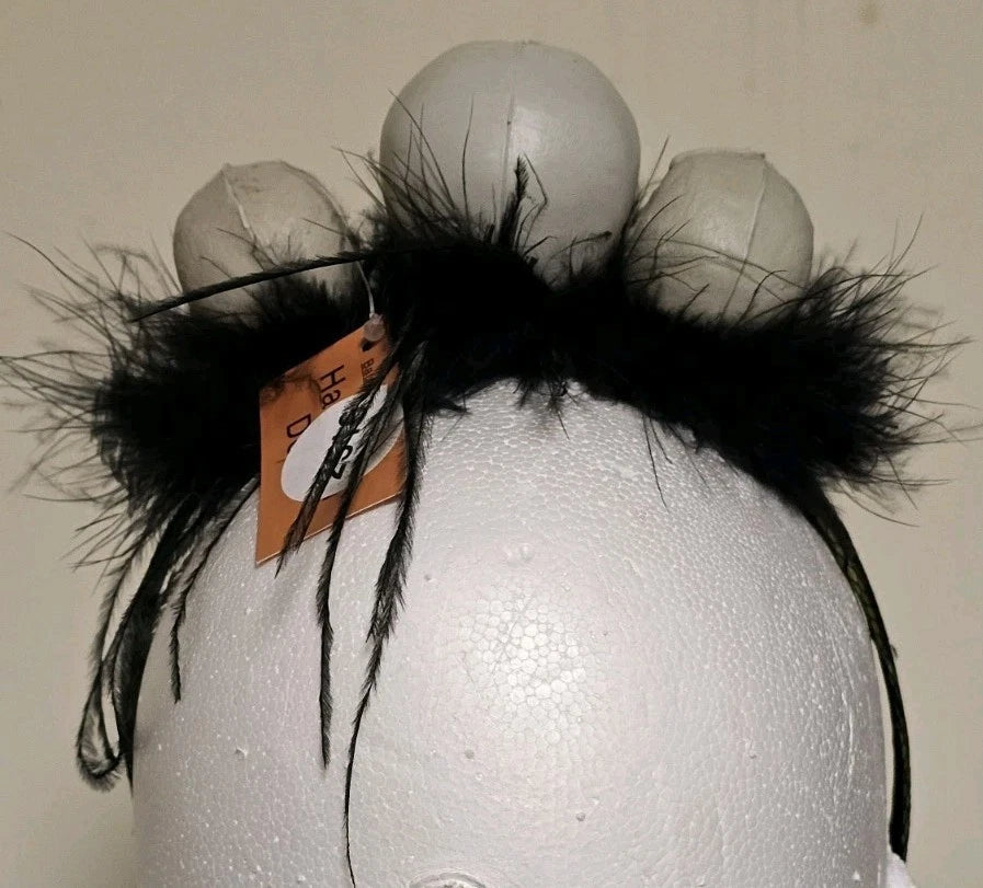 Bauer Pacific Imports Women's Glitter Skull Trio Lace Feather Headband Halloween