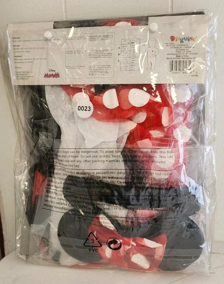 Disney Baby Minnie Mouse Infant Costume 12-18 Months B0023