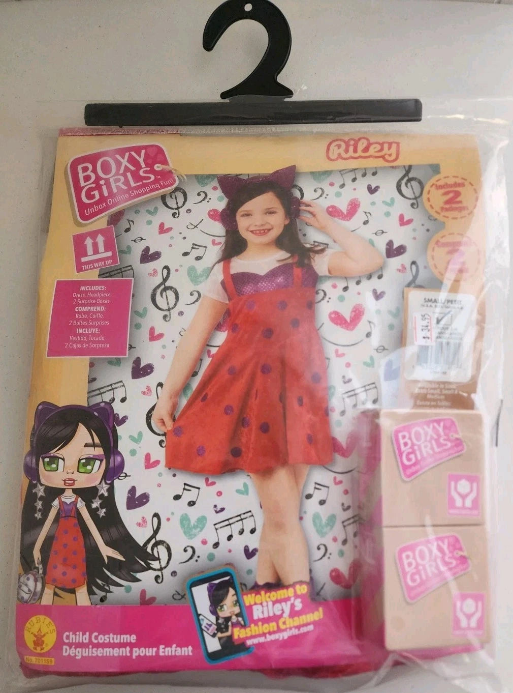 Rubies Boxy Girls Riley Child Costume Toddler Small 4-6 B2752