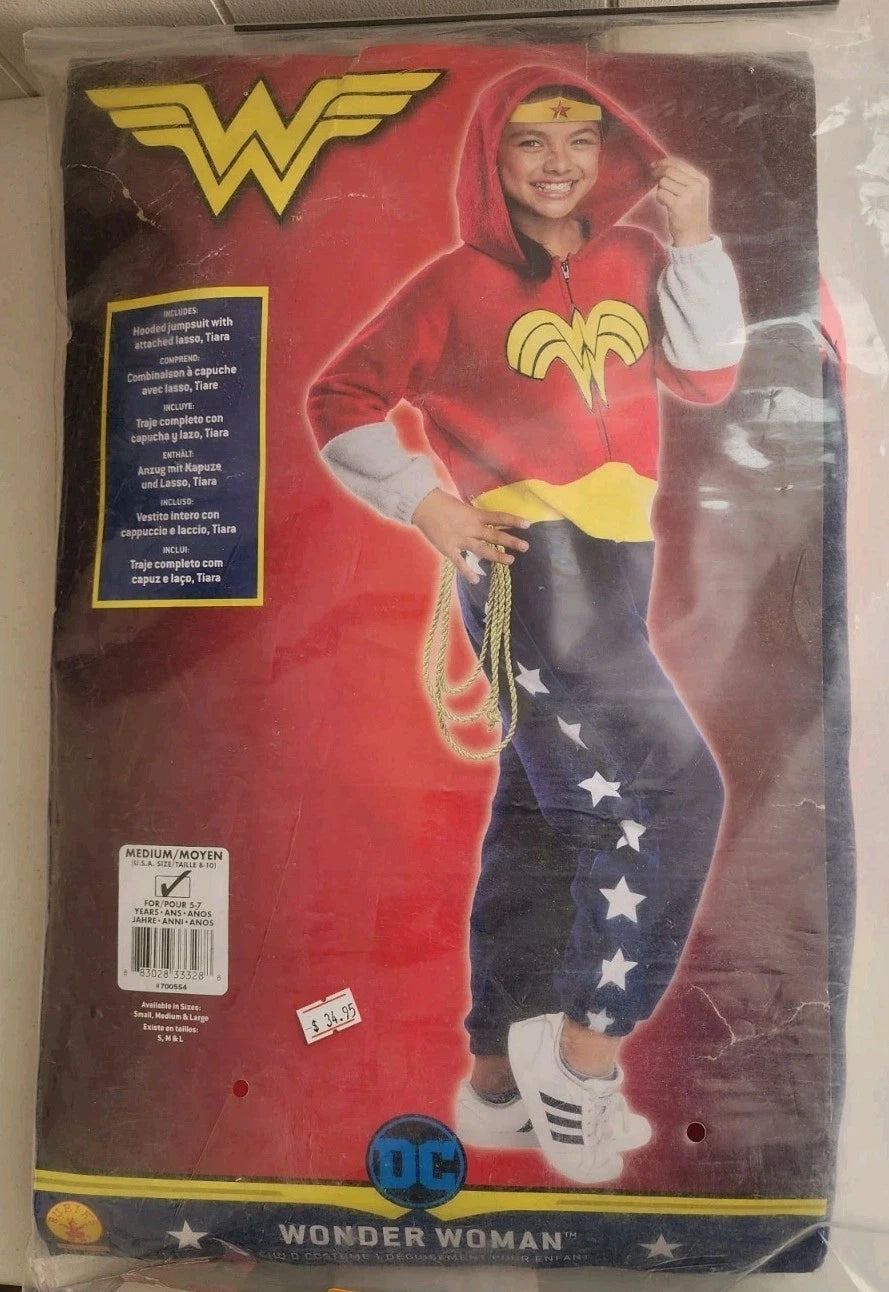 Rubies DC Comics Wonder Woman Hooded Jumpsuit Child Costume Medium 8-10 B0999