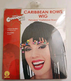 Caribbean Rows Wig Adult Women's Costume Jamaican Wig B2934