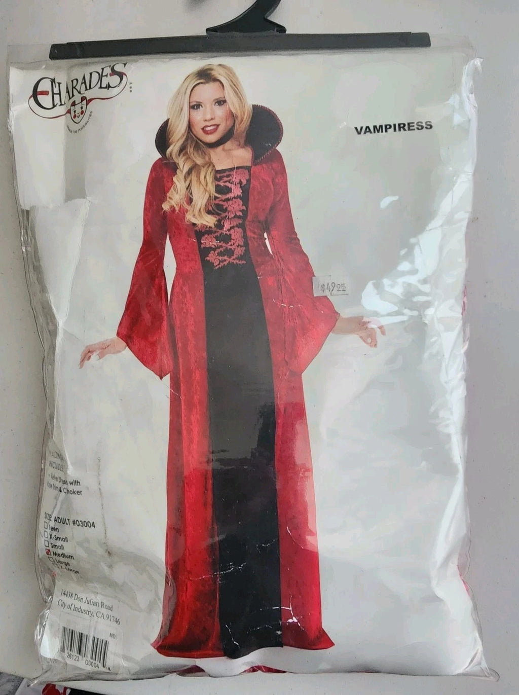 Vampiress Gothic Vampire Red Dress Adult Women's Costume Medium B2008