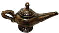 9" Plastic Genie Lamp Gold/Brass Sultan/Harem Costume Opening lid and spout V893