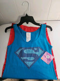 Supergirl Rhinestone Superman Tank with Cape Women's Medium B2654