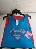 Supergirl Rhinestone Superman Tank with Cape Women's Medium B2654